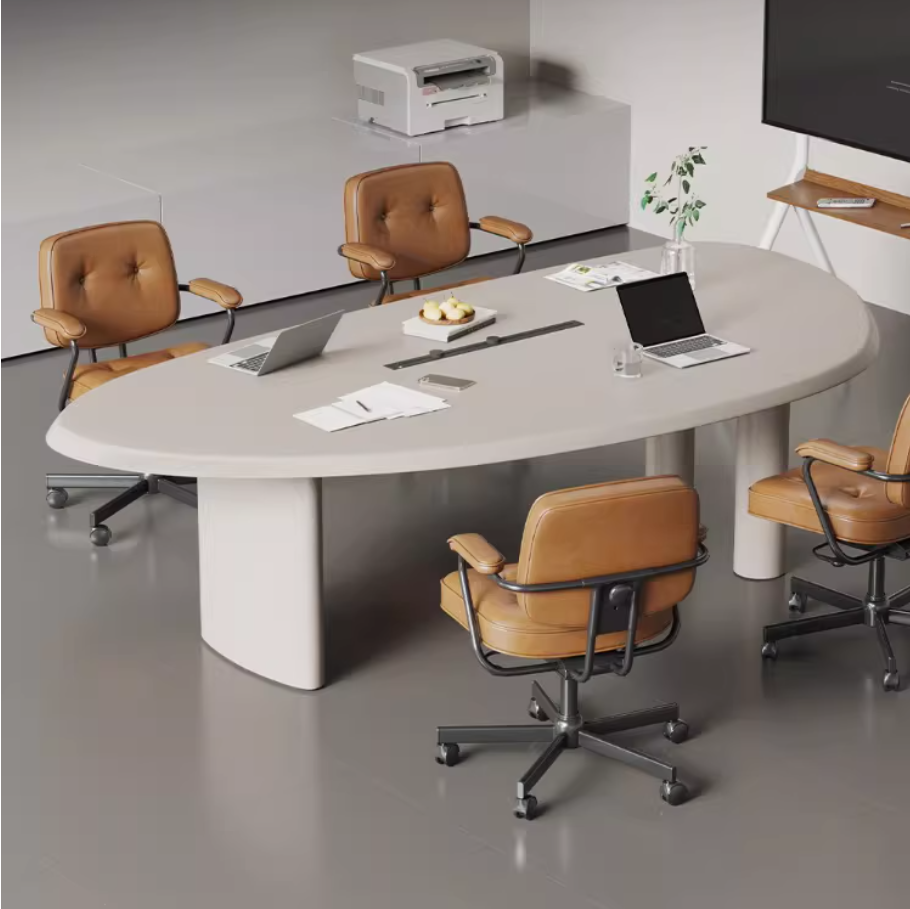Creative Mango-Shaped Meeting Table – Modern Organic Office Desk MT-027