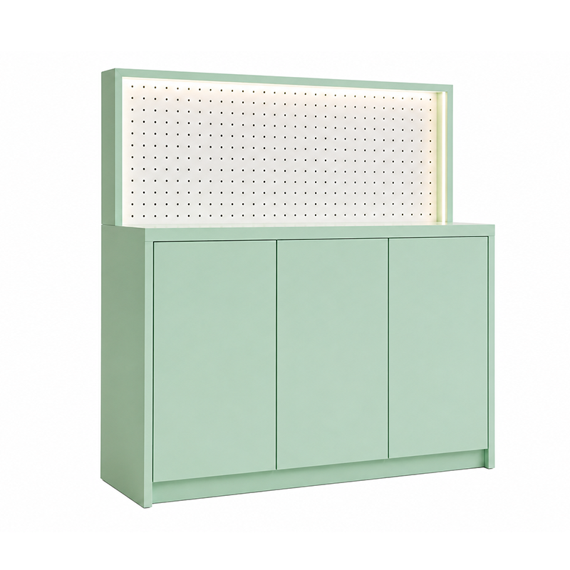 Dopamine Pop Mint Pegboard Wall Display Cabinet DC-012