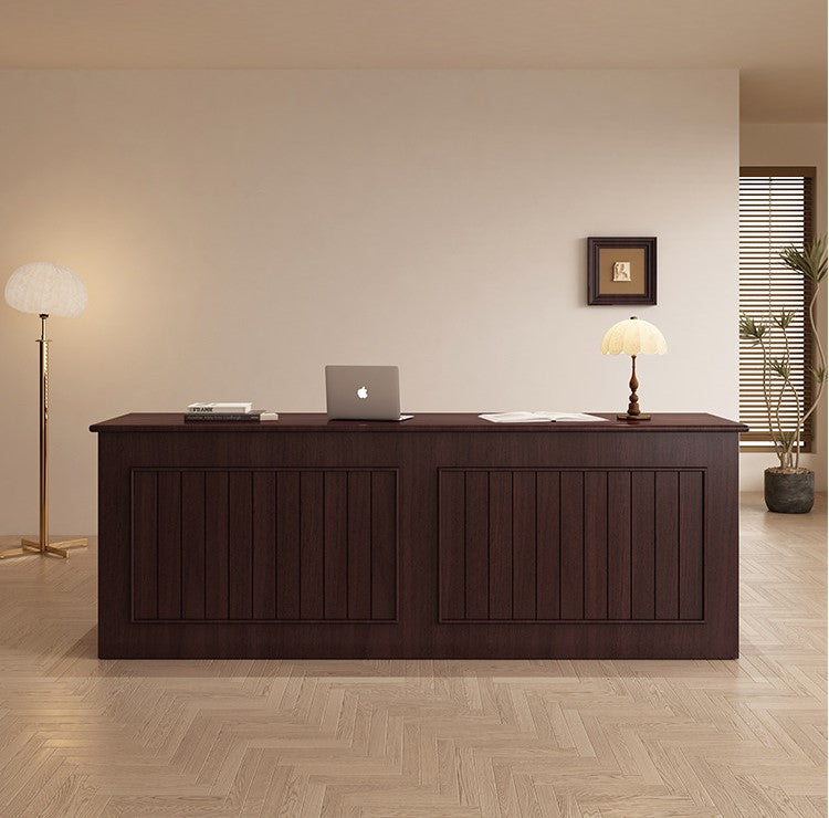 Dark Brown Reception Desk  for Cafe