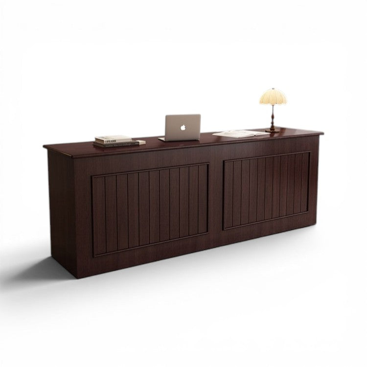 Dark Brown Reception Desk  for Cafe