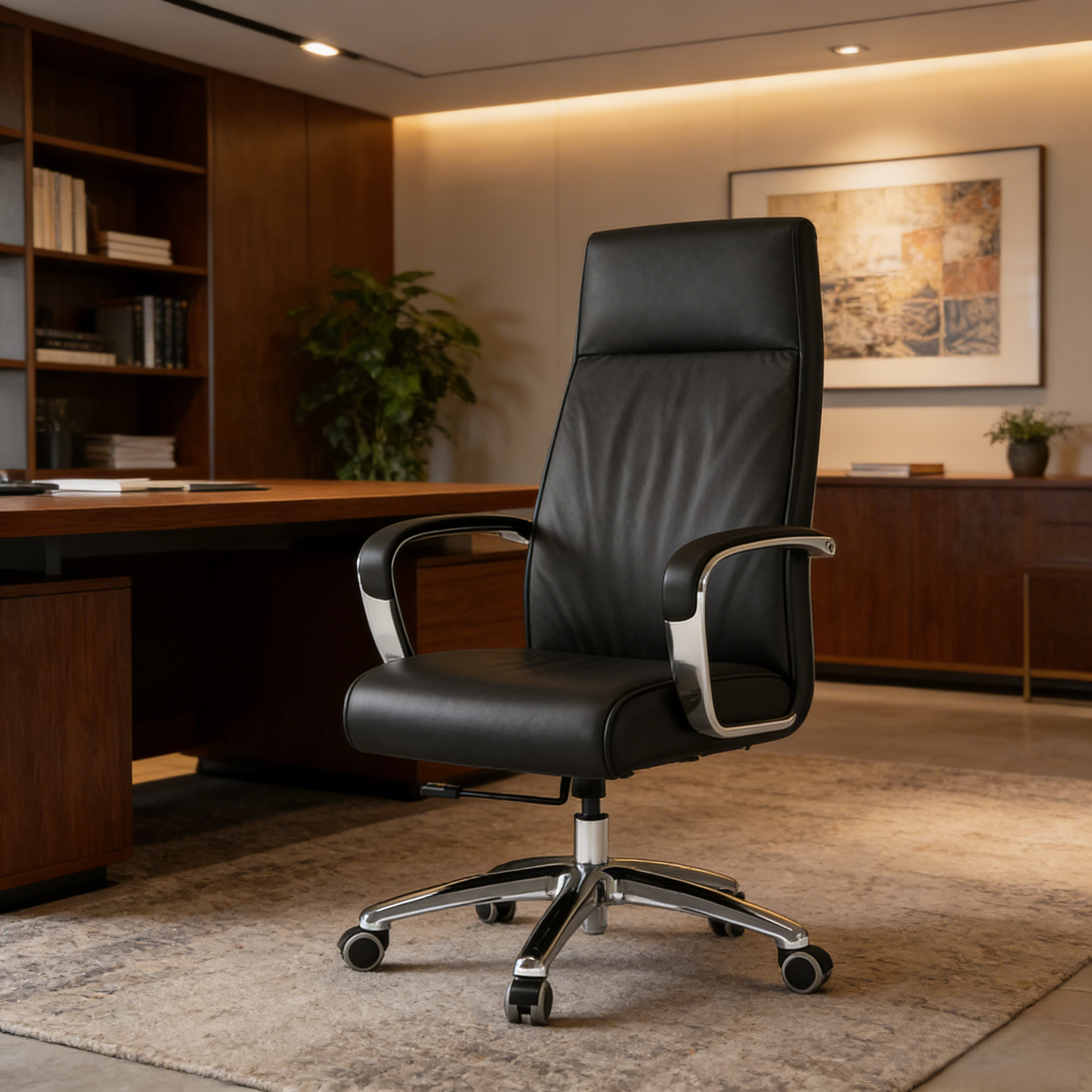Ergonomic Reclining Leather Executive Chair EC-009