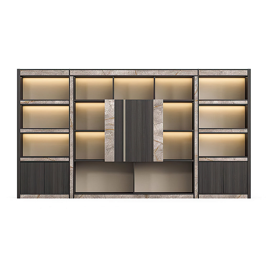 Fashion File Cabinet Large Capacity Wooden Executive Bookcase Documents For Creative Studio EB-006