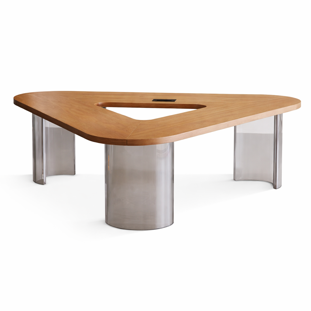 High-End Geometric Meeting Table – Triangle Office Reception Desk MT-024