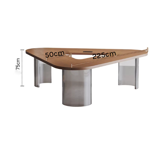 High-End Geometric Meeting Table – Triangle Office Reception Desk MT-024