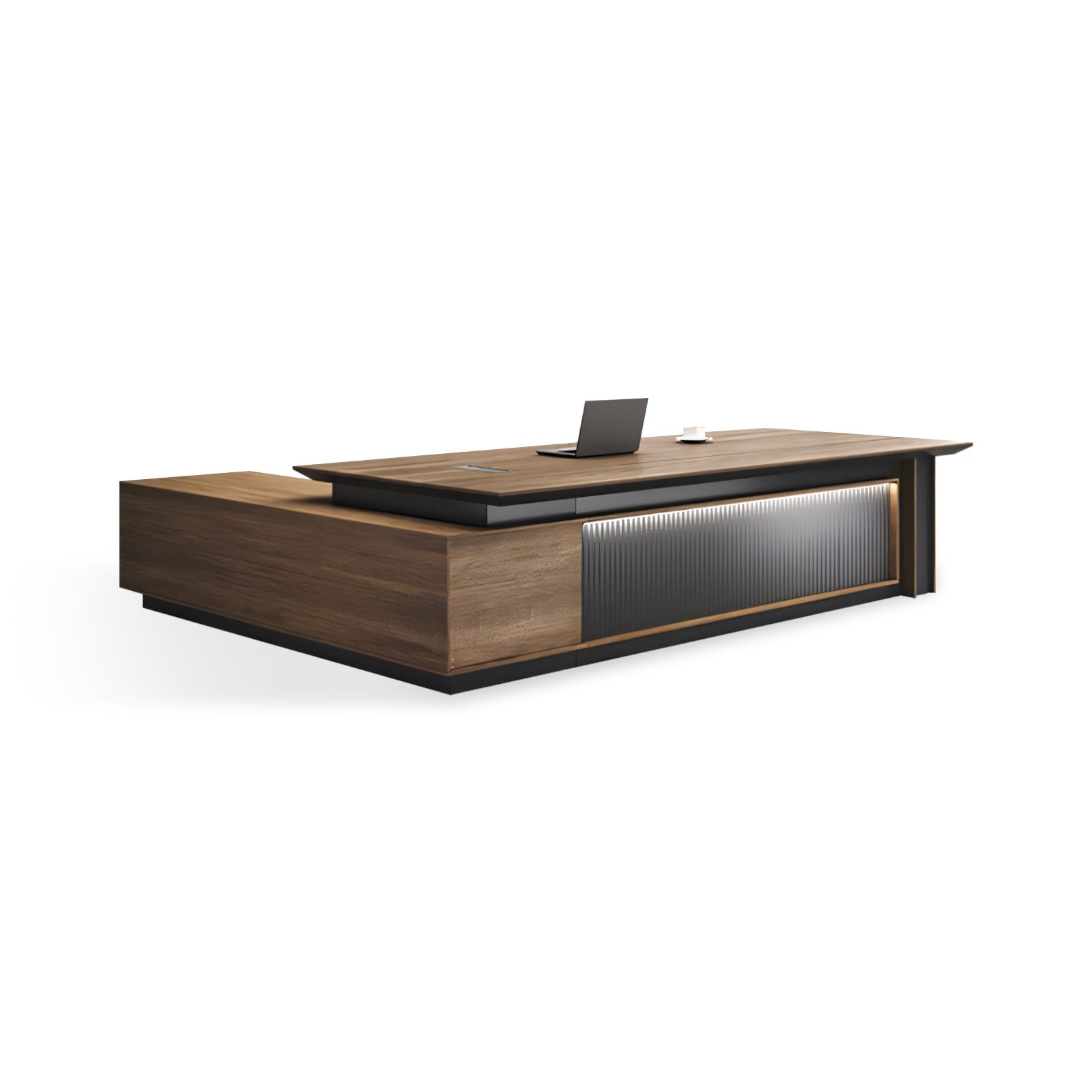 High-End Modern Executive Desk with Large Side Cabinet ED-005