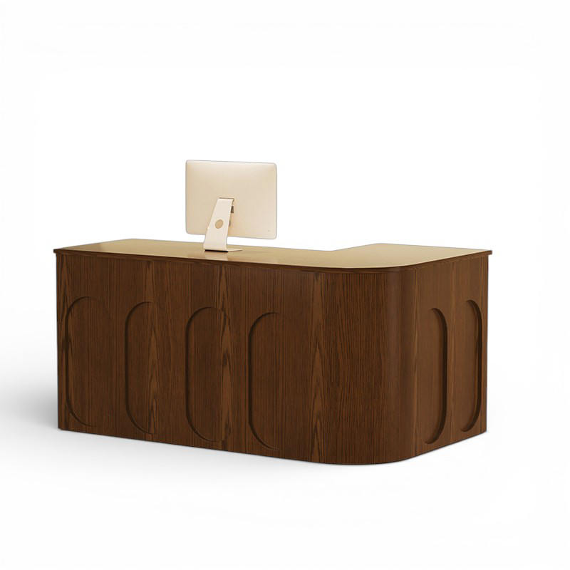 L-Shaped Corner Reception Desk for Multi-Purpose Commercial Spaces