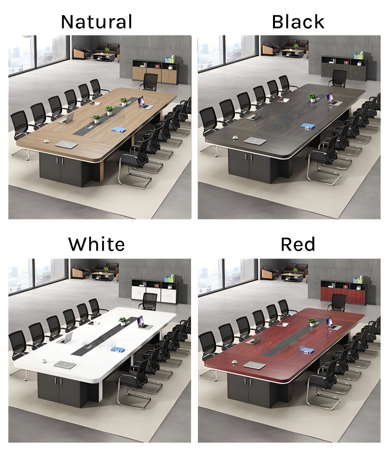 Large Conference Table with Cable Management and Storage Base MT-036