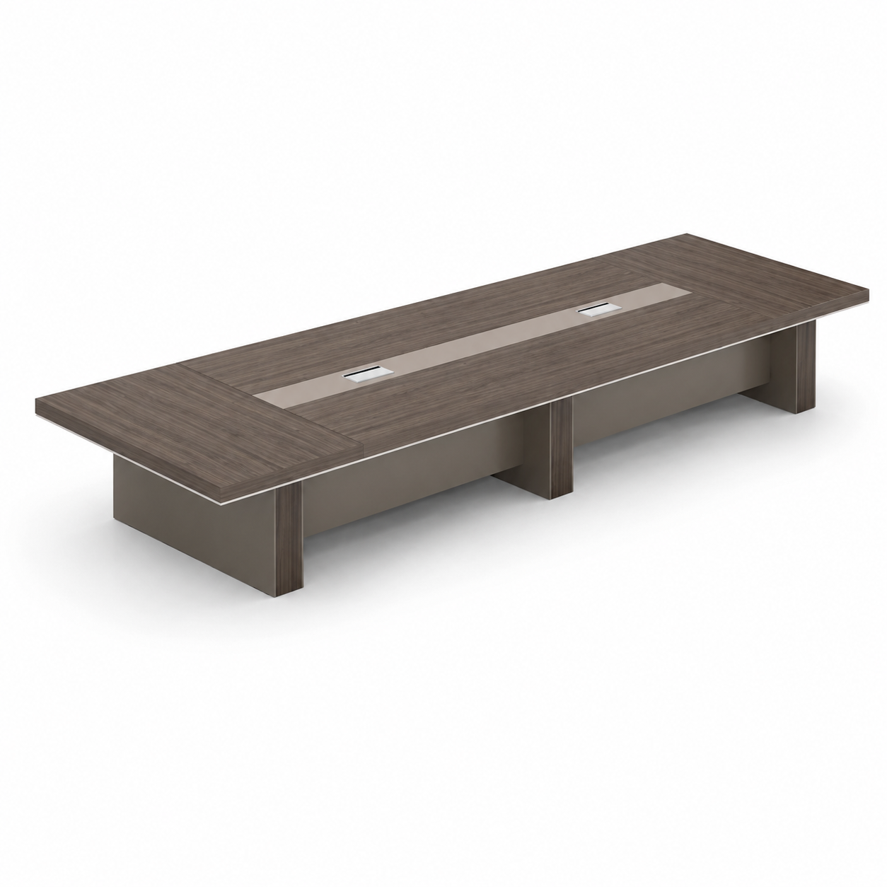 Large Wood Conference Table with Built-In Cable Management MT-035