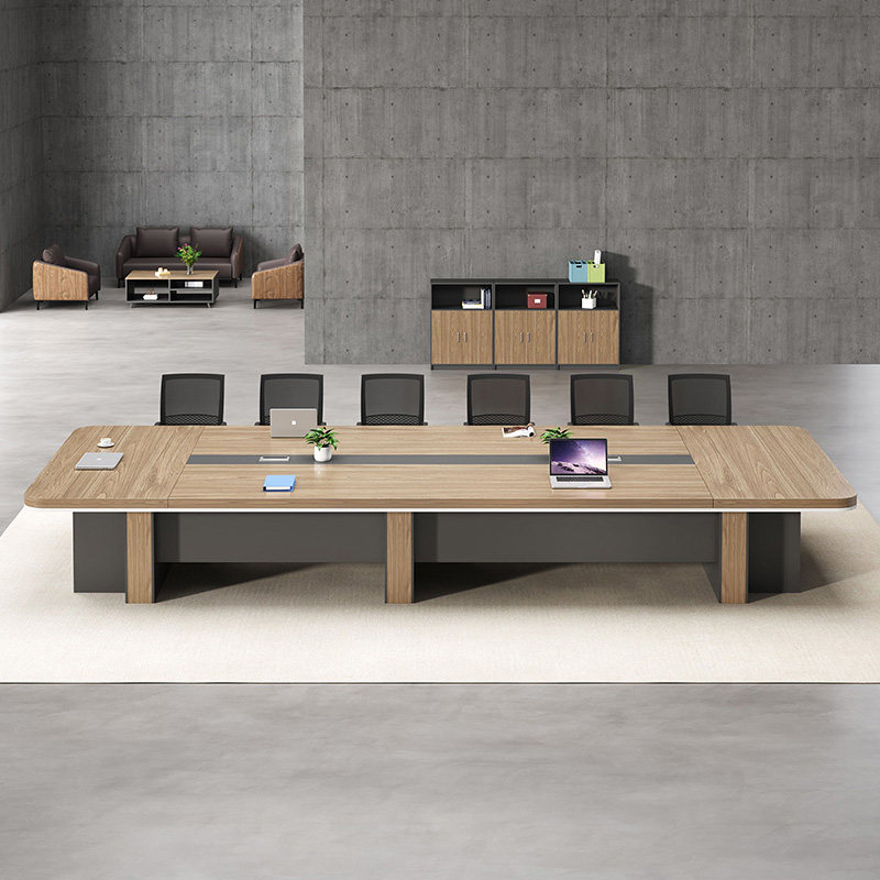 Large Conference Table with Cable Management and Storage Base MT-036
