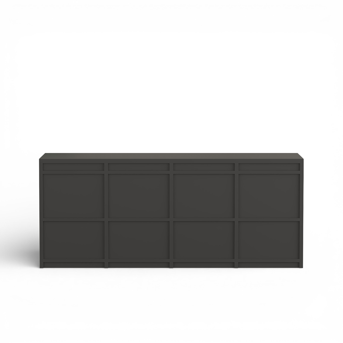 Minimalist Grid Design Black Reception Desk for Cafe ＆ Salon