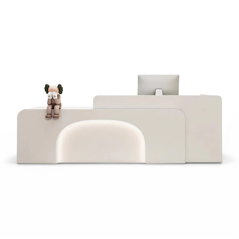 Minimalist Hotel White Reception Desk (Doll not include)
