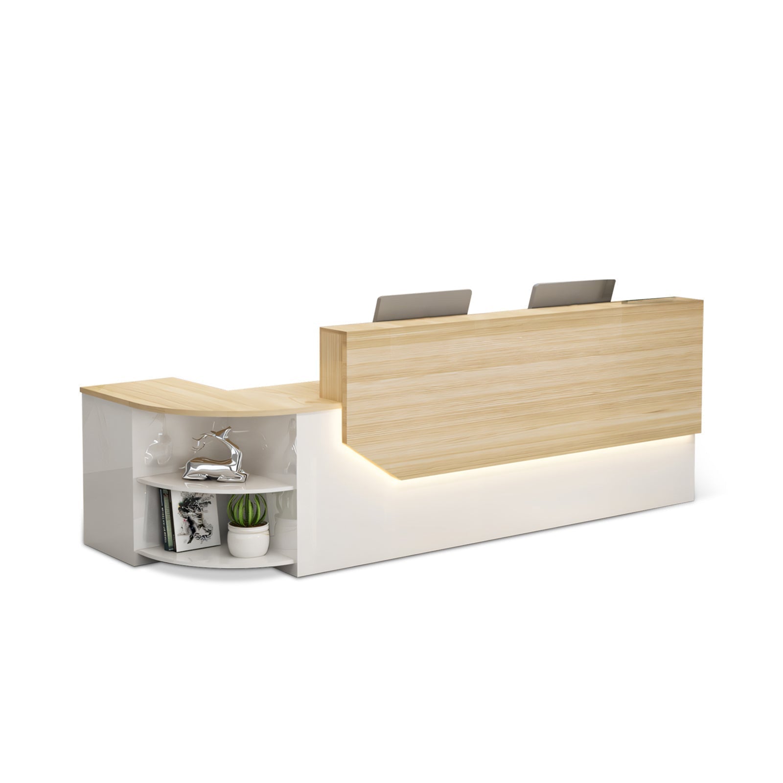 Minimalist LED Reception Counter for Salon, Office & Retail