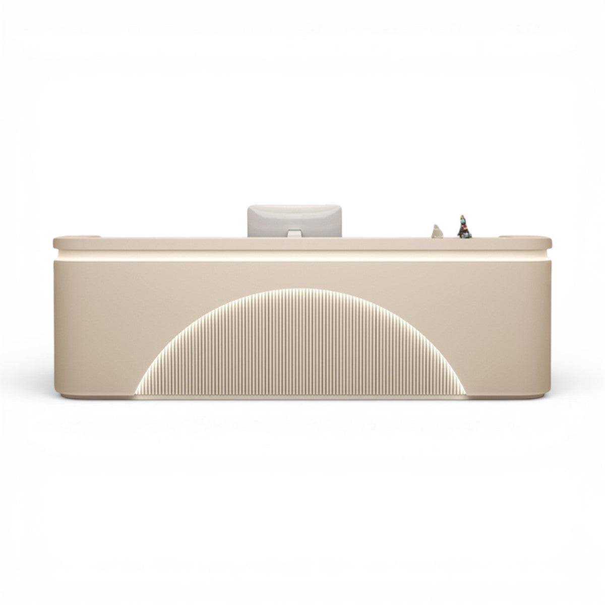 Minimalist Modern Reception Desk with LED for Clothing Store