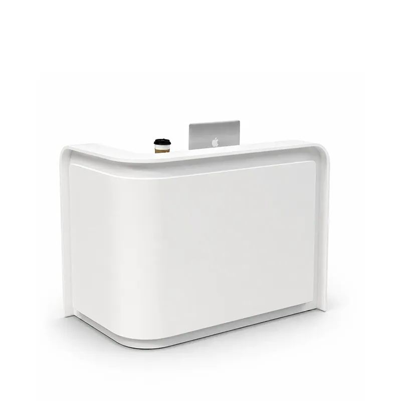Modern Curved Reception Desk with Layered Front Design RD-284