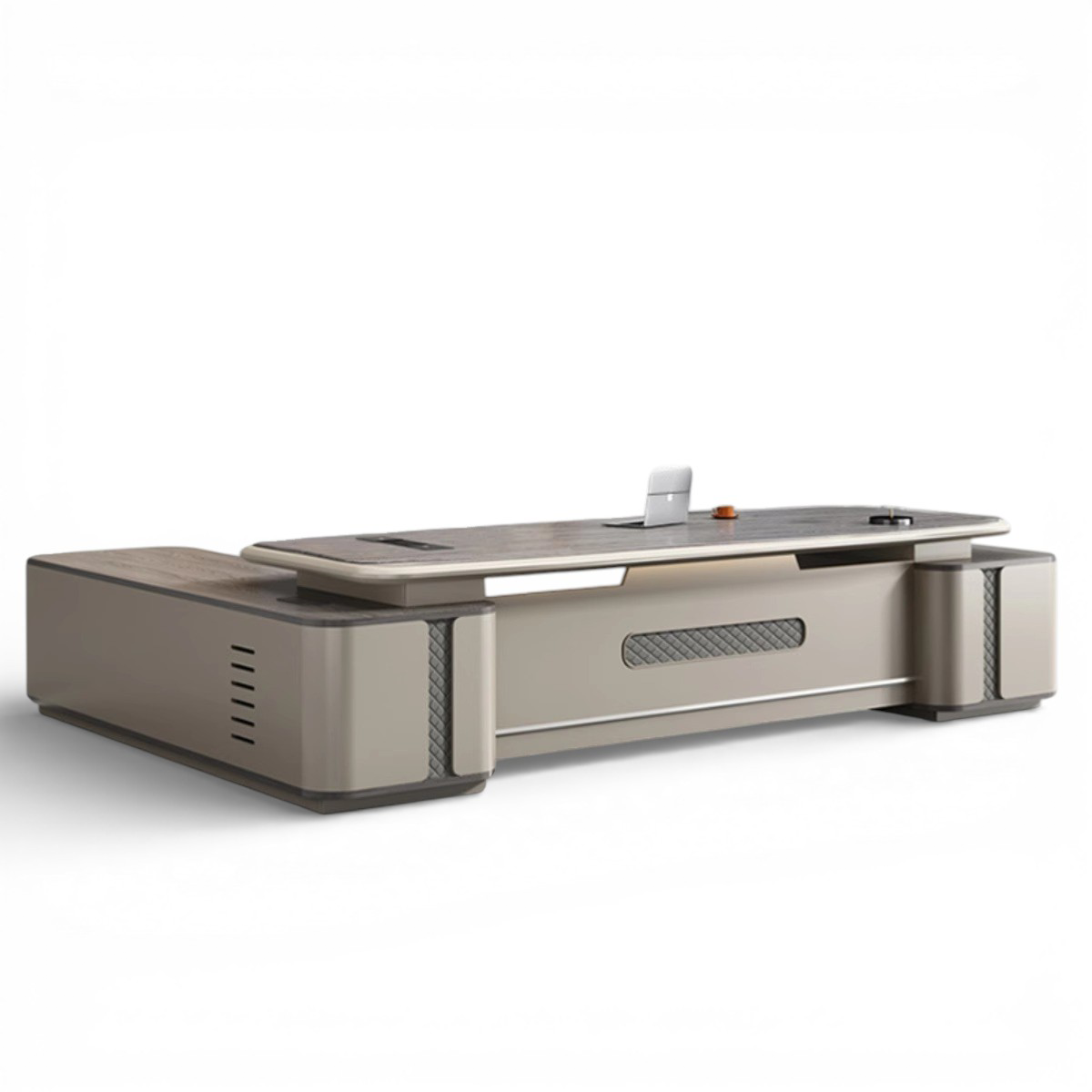 Modern Dual-Cabinet Storage Executive Desk For Boss Office