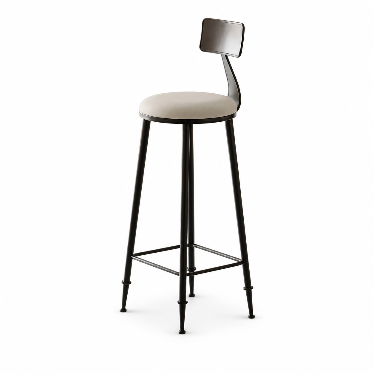Matching high bar stool on a white background