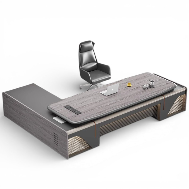 Modern Luxury Executive Desk with Rounded Corners – CEO & Manager Desk