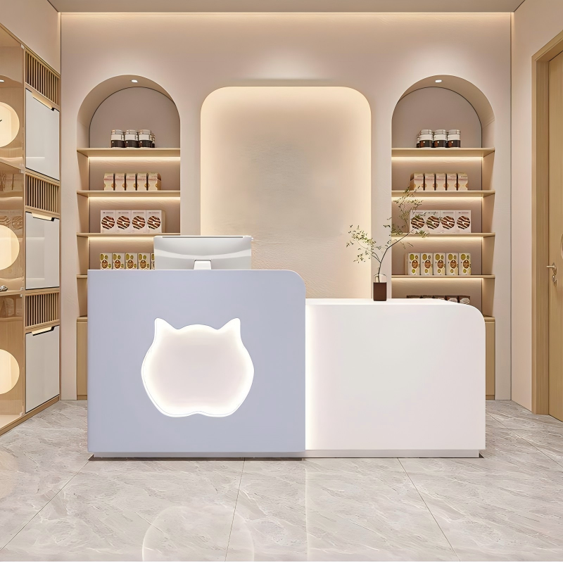 Modern Minimalist Blue Reception Desk for Nursery