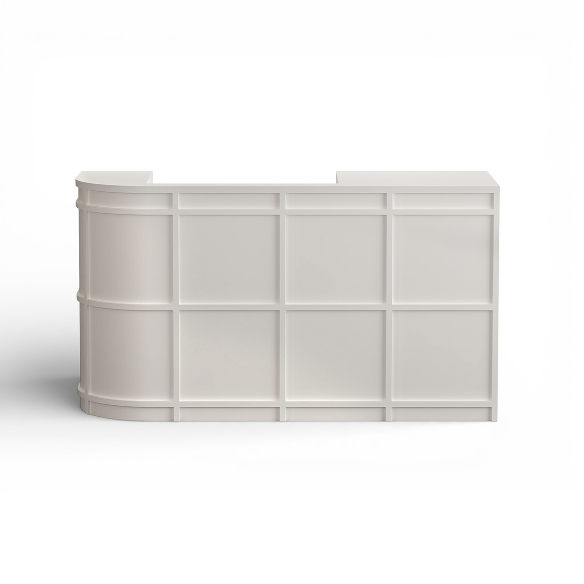 Modern Minimalist Curved Reception Desk for Boutiques & Salons