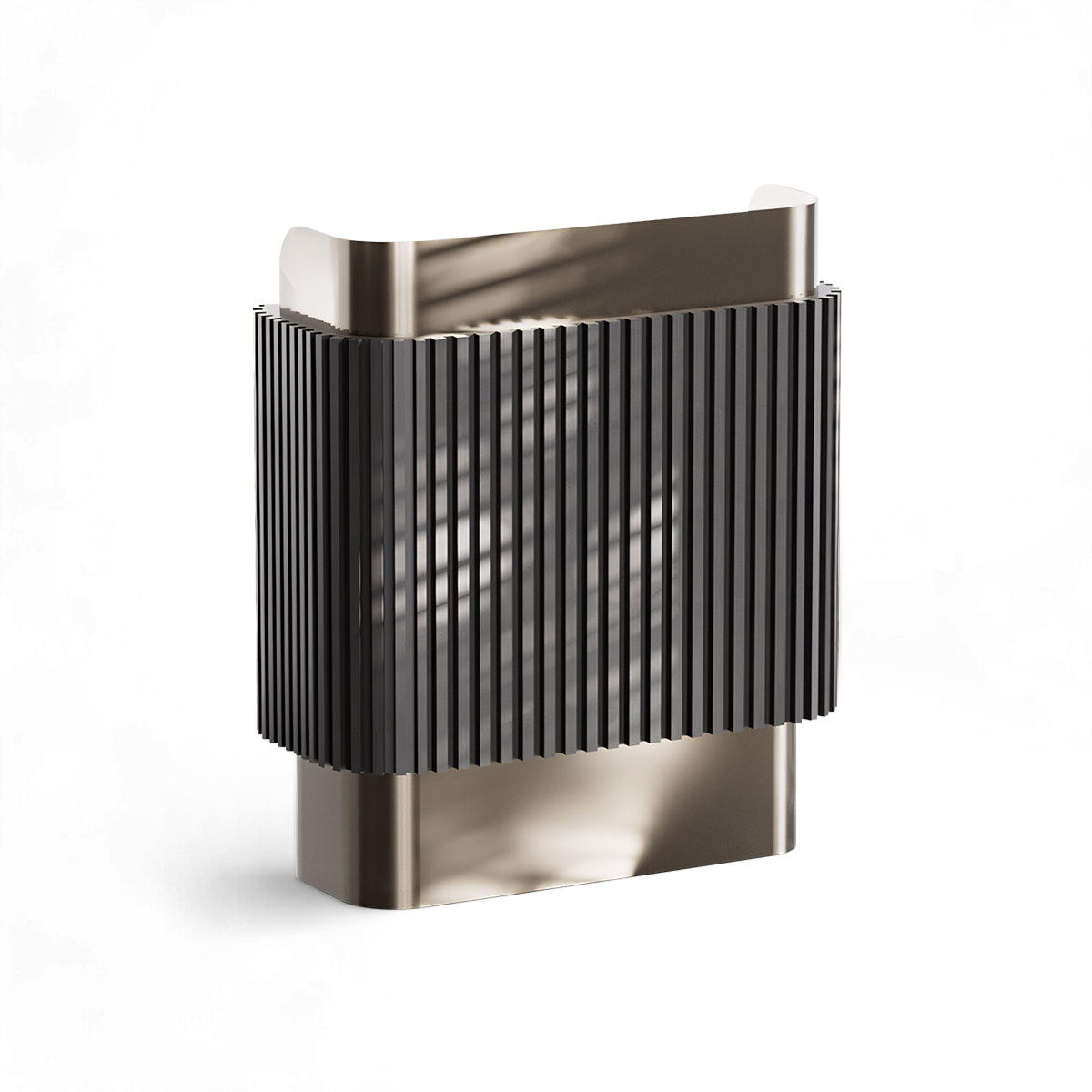 Modern Minimalist Metals Black Finish Customer Service Desk