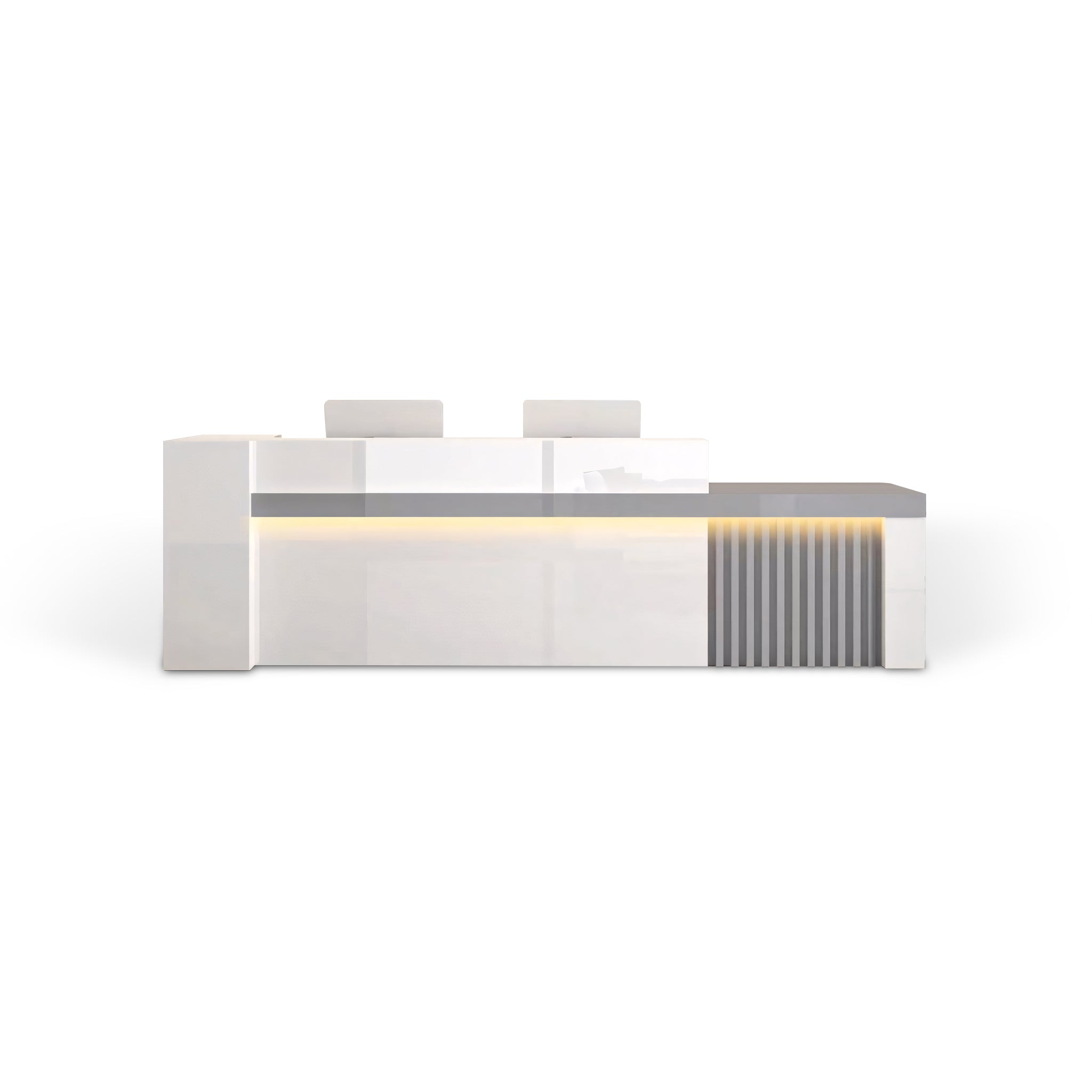 Modern Modular White + Grey Reception Counter for Lobby