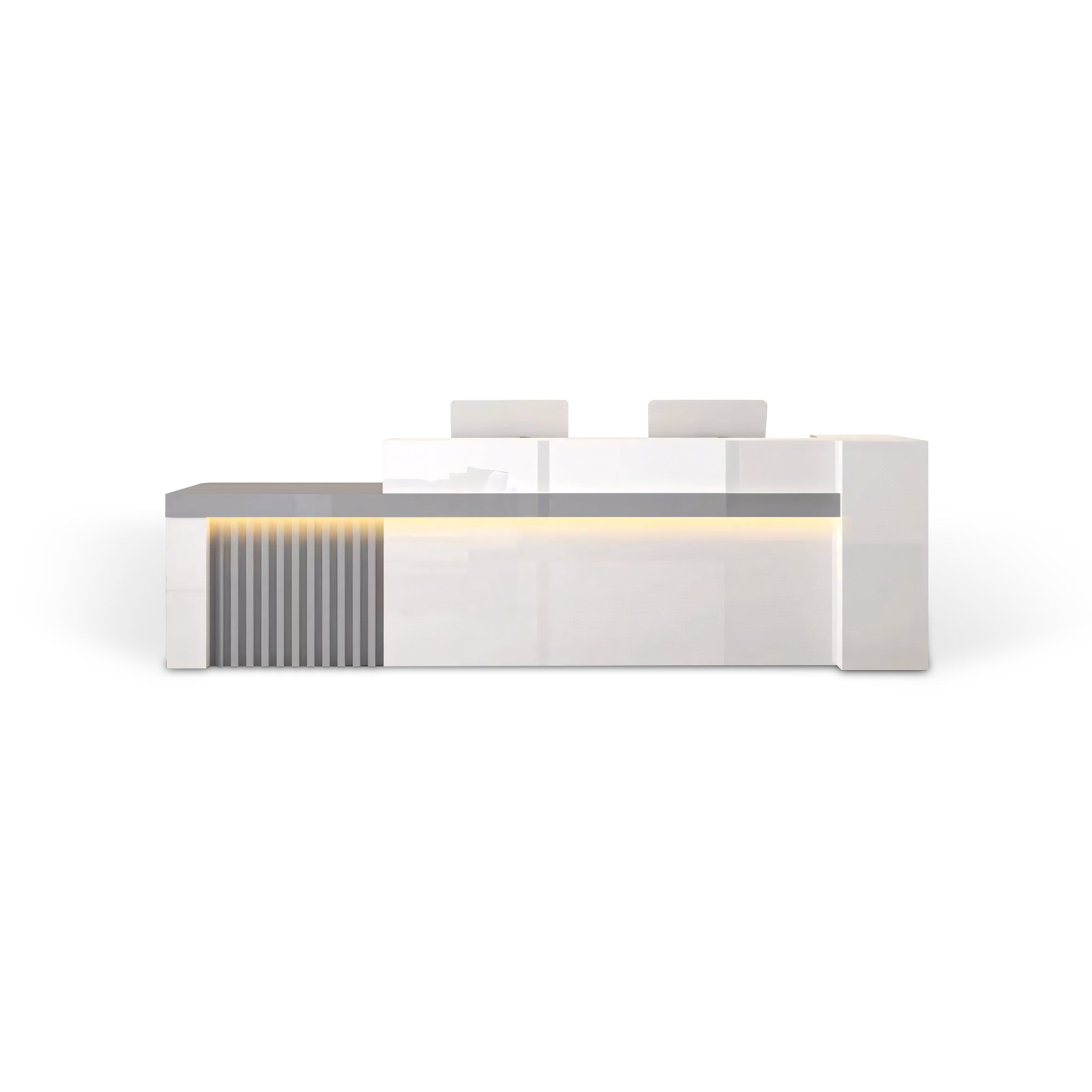 Modern Modular White + Grey Reception Counter for Office