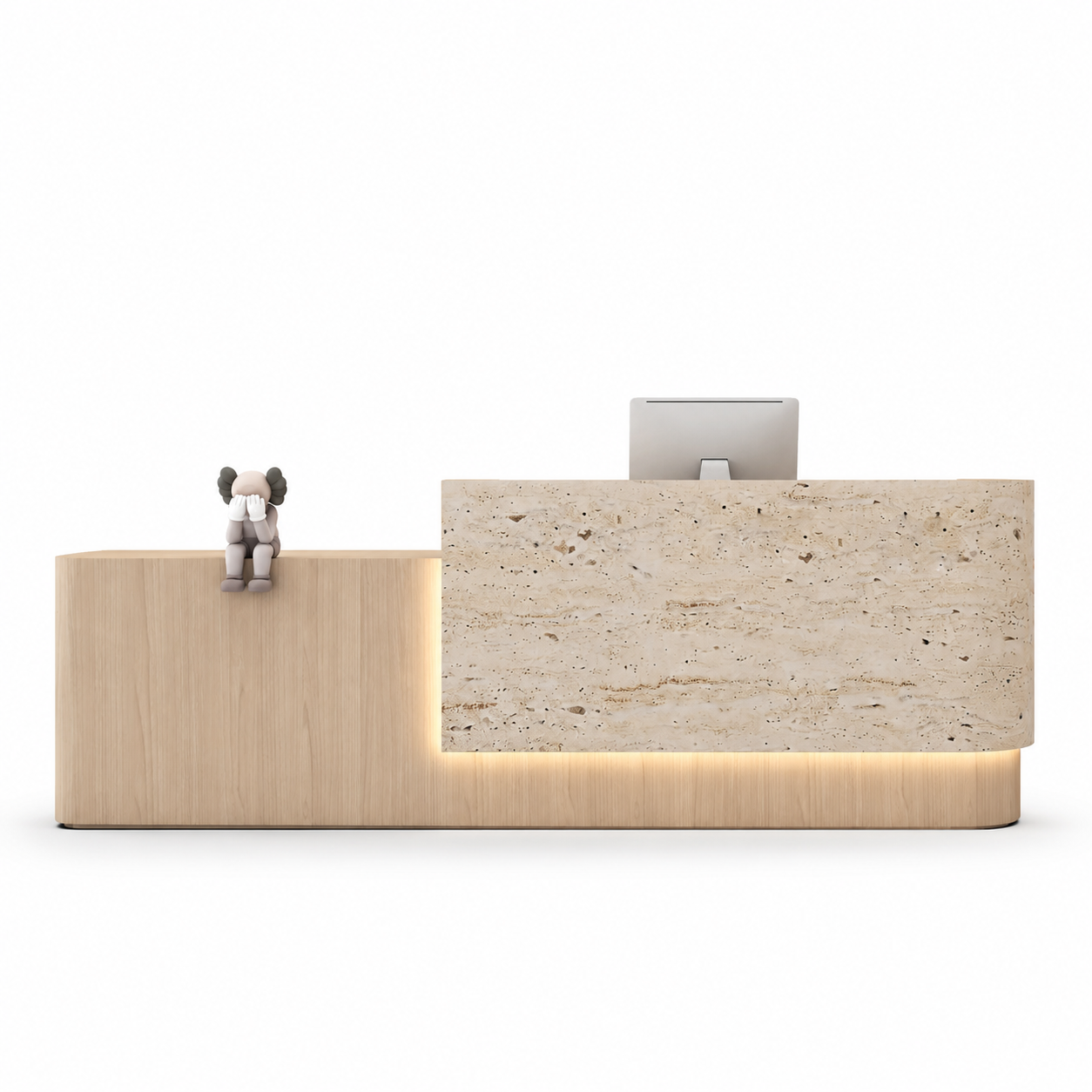 Modern Reception Counter with Stone-Effect Decorative Finish for Salon RD-223