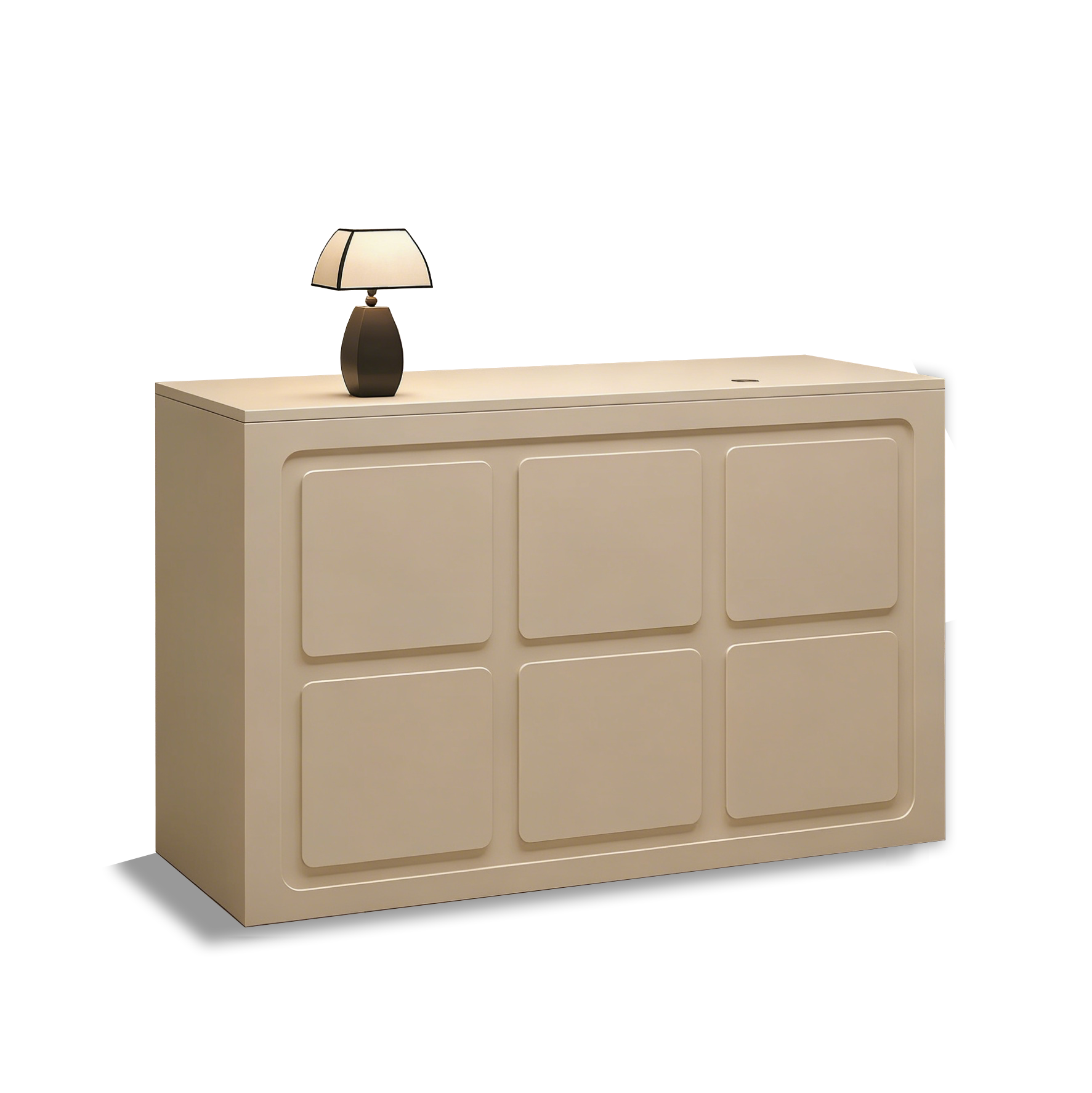 Modern Reception Desk with Flat Panel Design for Clothing Store