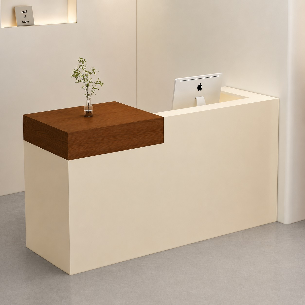 Modern Reception Desk with Side Display Counter RD-277