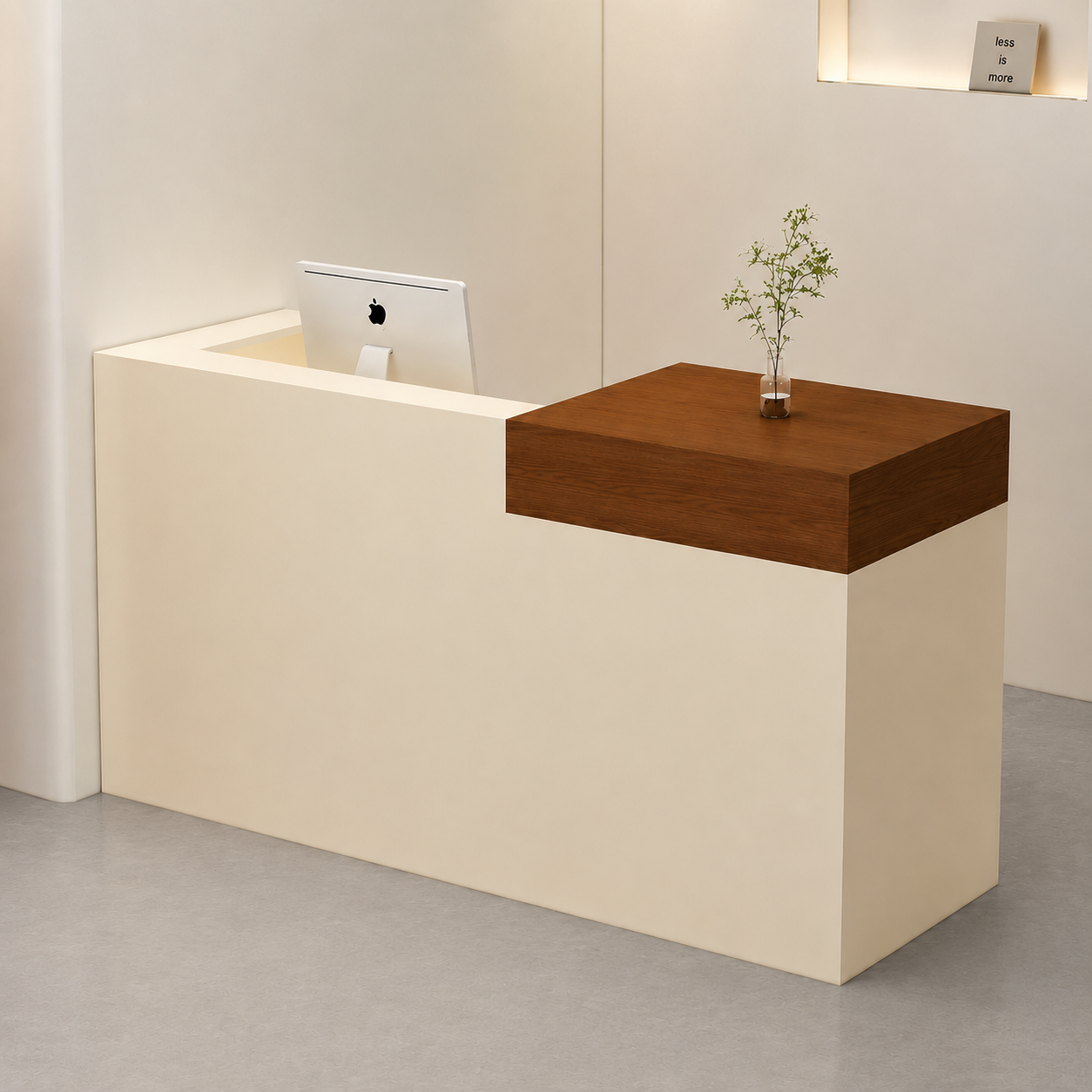 Modern Reception Desk with Side Display Counter RD-277