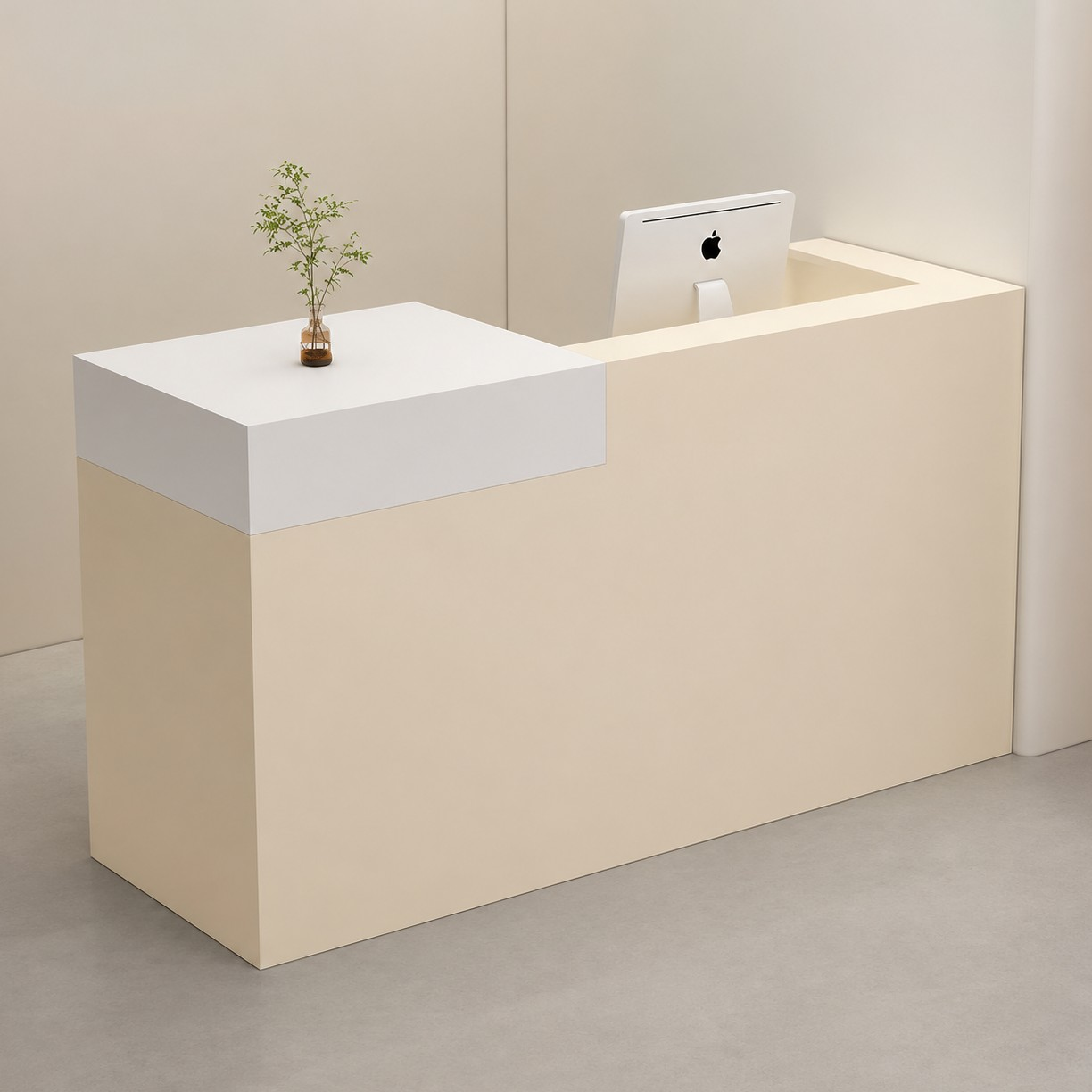 Modern Reception Desk with Side Display Counter RD-277
