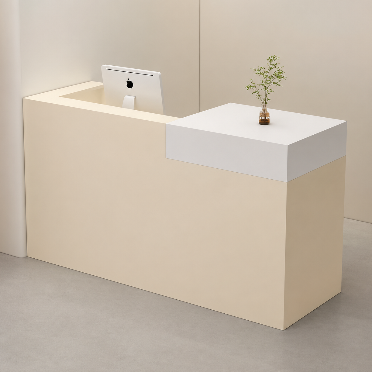 Modern Reception Desk with Side Display Counter RD-277