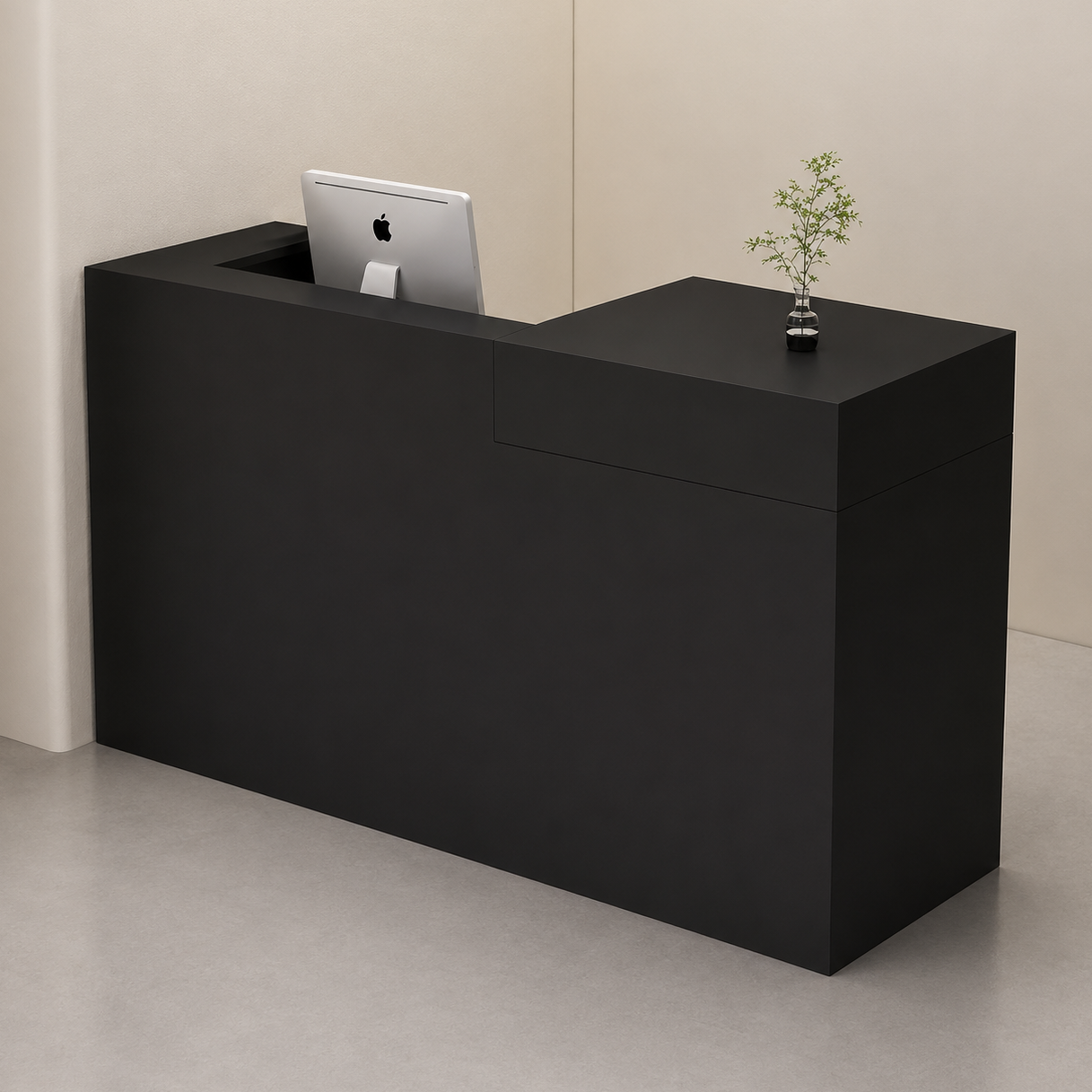 Modern Reception Desk with Side Display Counter RD-277