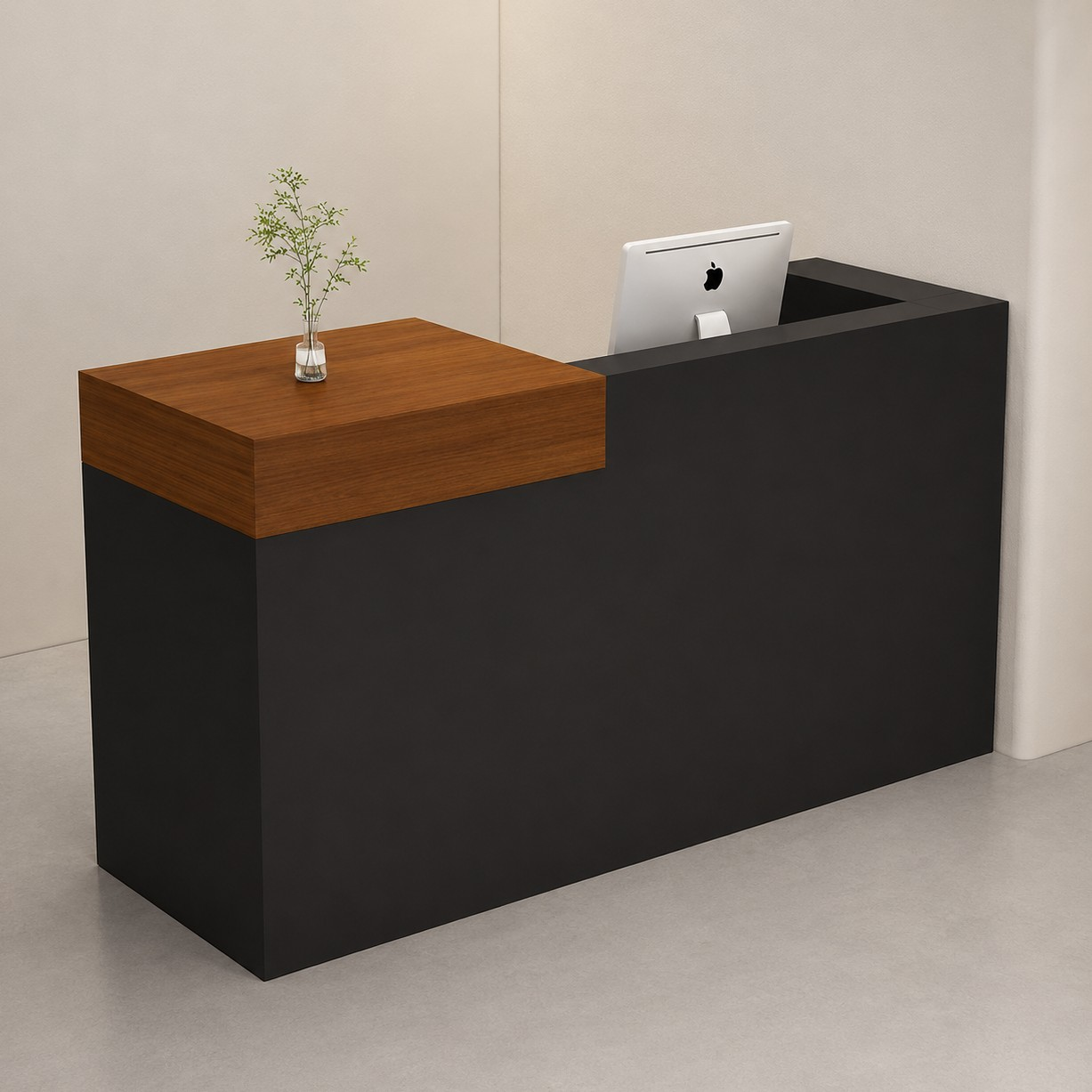 Modern Reception Desk with Side Display Counter RD-277