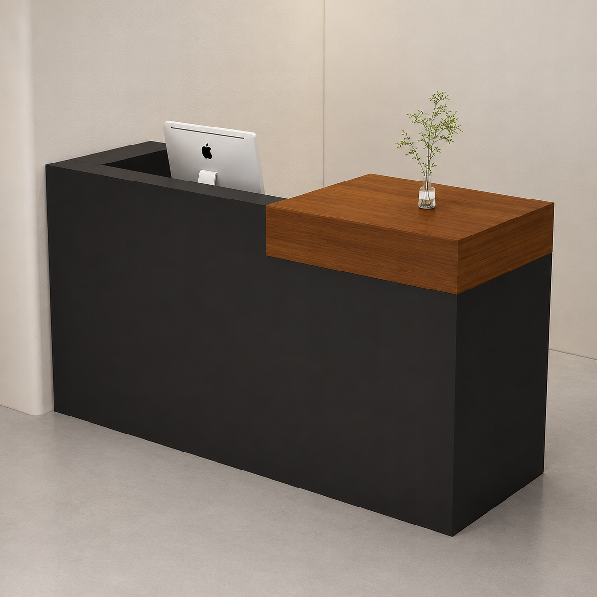 Modern Reception Desk with Side Display Counter RD-277