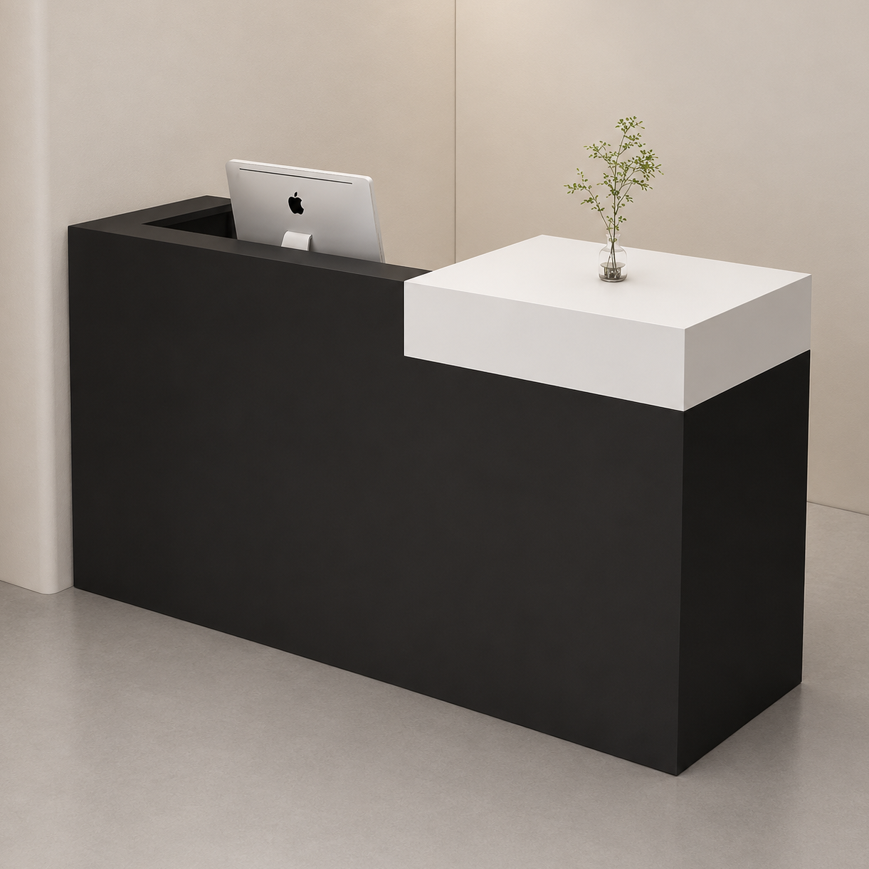 Modern Reception Desk with Side Display Counter RD-277