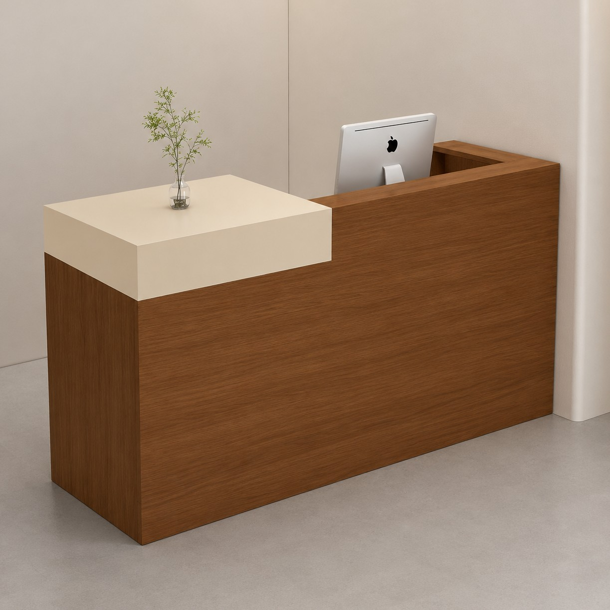 Modern Reception Desk with Side Display Counter RD-277