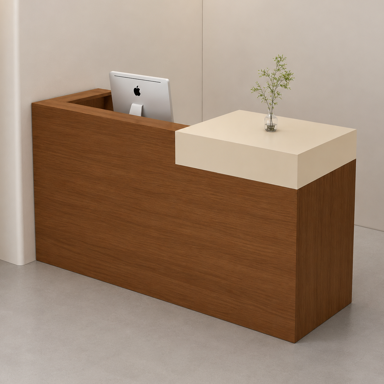Modern Reception Desk with Side Display Counter RD-277