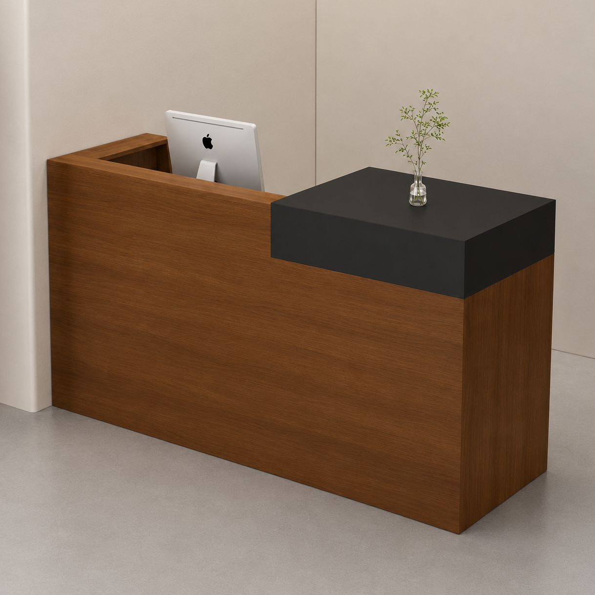 Modern Reception Desk with Side Display Counter RD-277