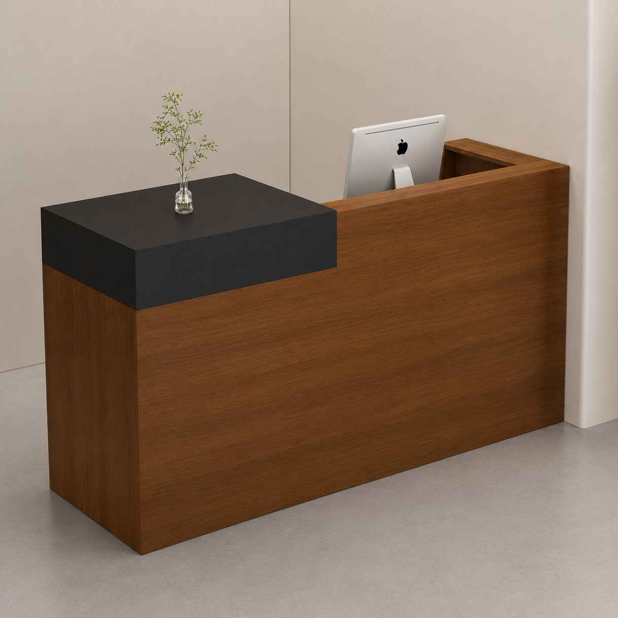 Modern Reception Desk with Side Display Counter RD-277