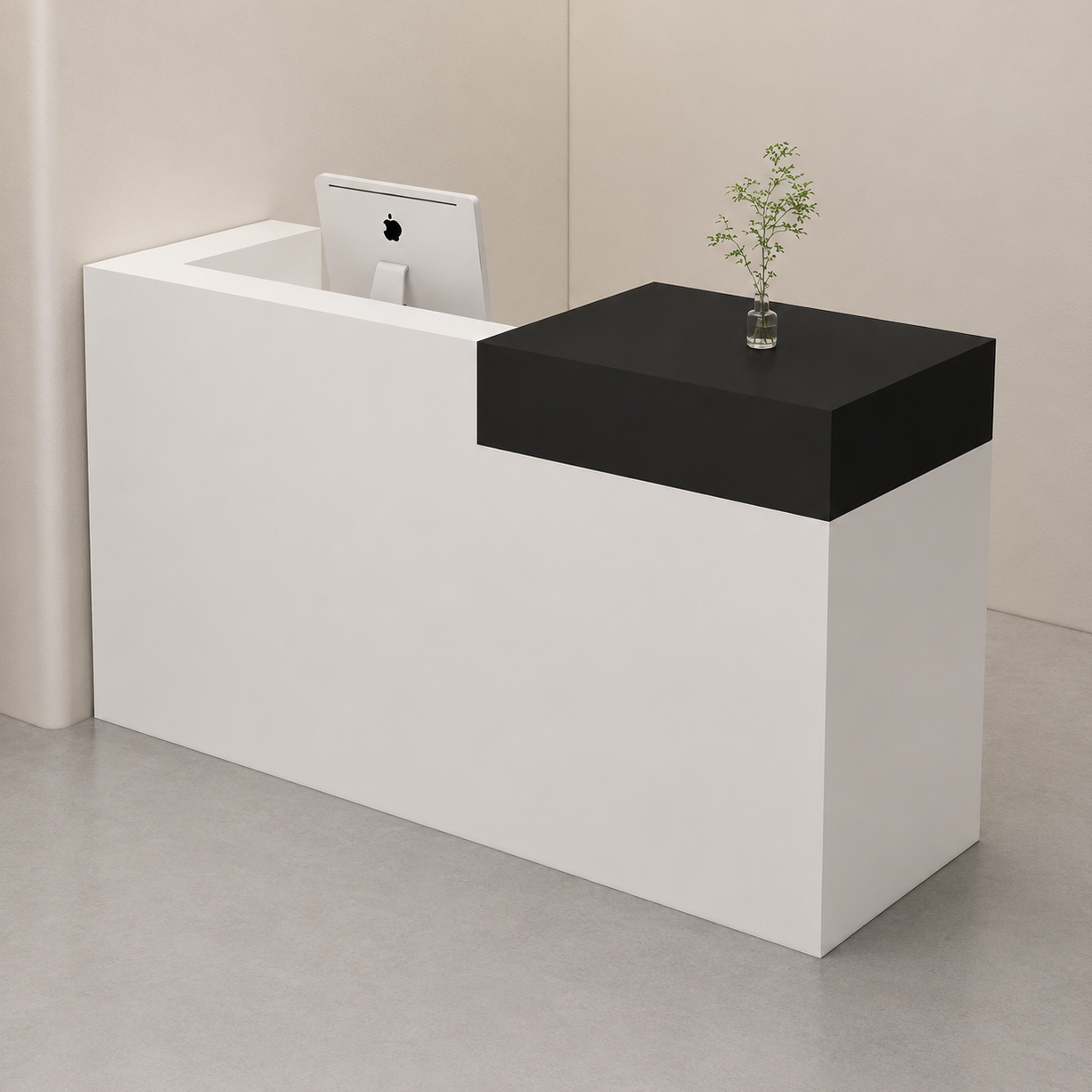 Modern Reception Desk with Side Display Counter RD-277