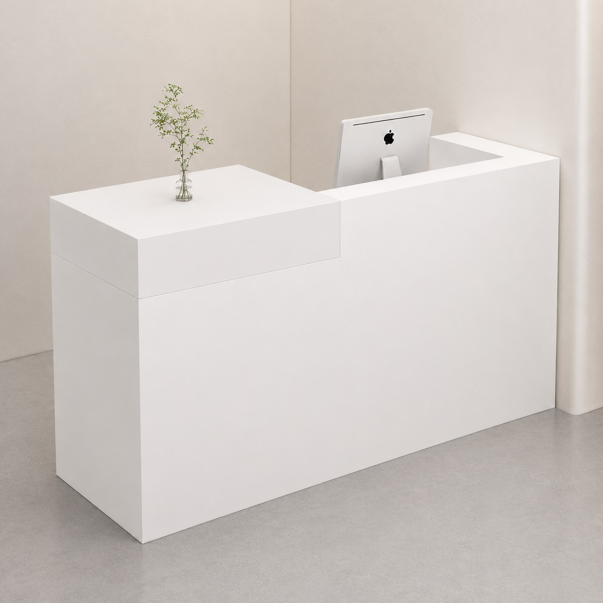 Modern Reception Desk with Side Display Counter RD-277