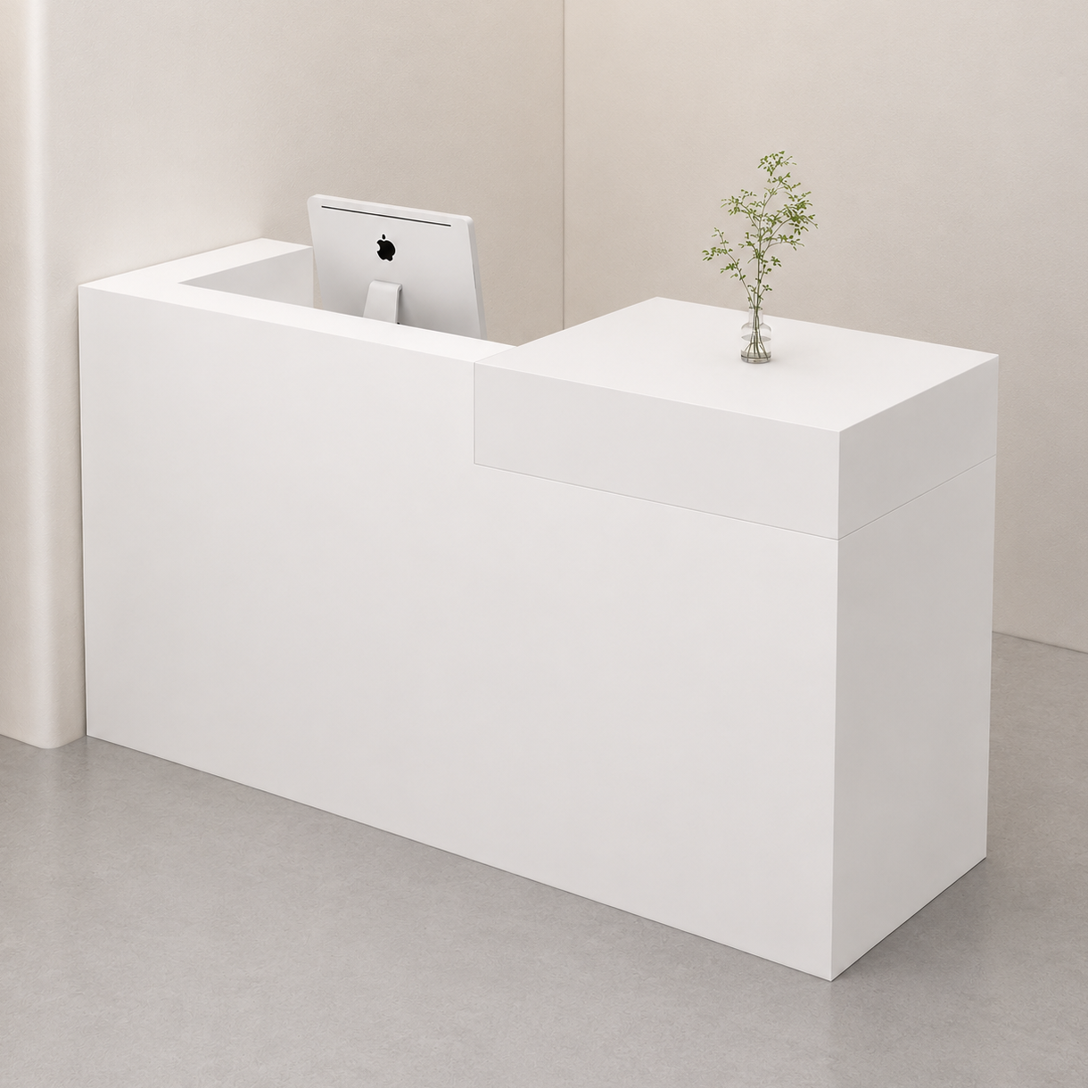 Modern Reception Desk with Side Display Counter RD-277