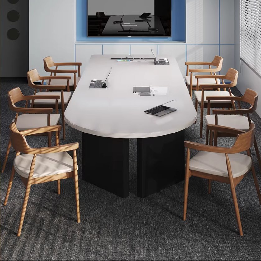 Modern U-Shaped Executive Meeting Table – Geometric Office Desk MT-026