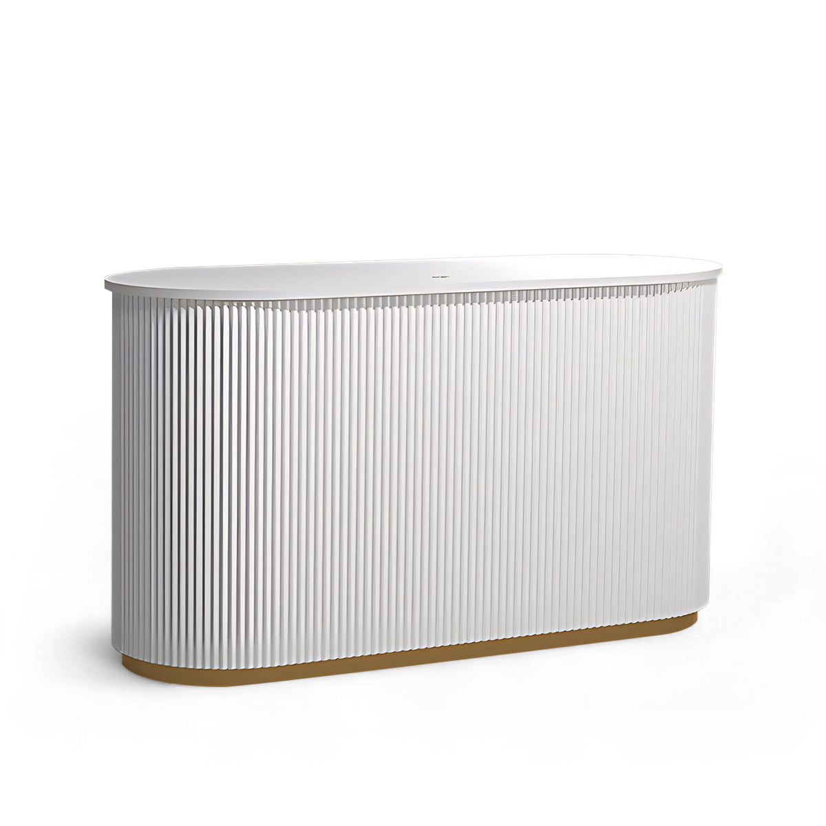 Modern U-Shaped White Single Countertop Reception Desk for Retail Stores RD-138  