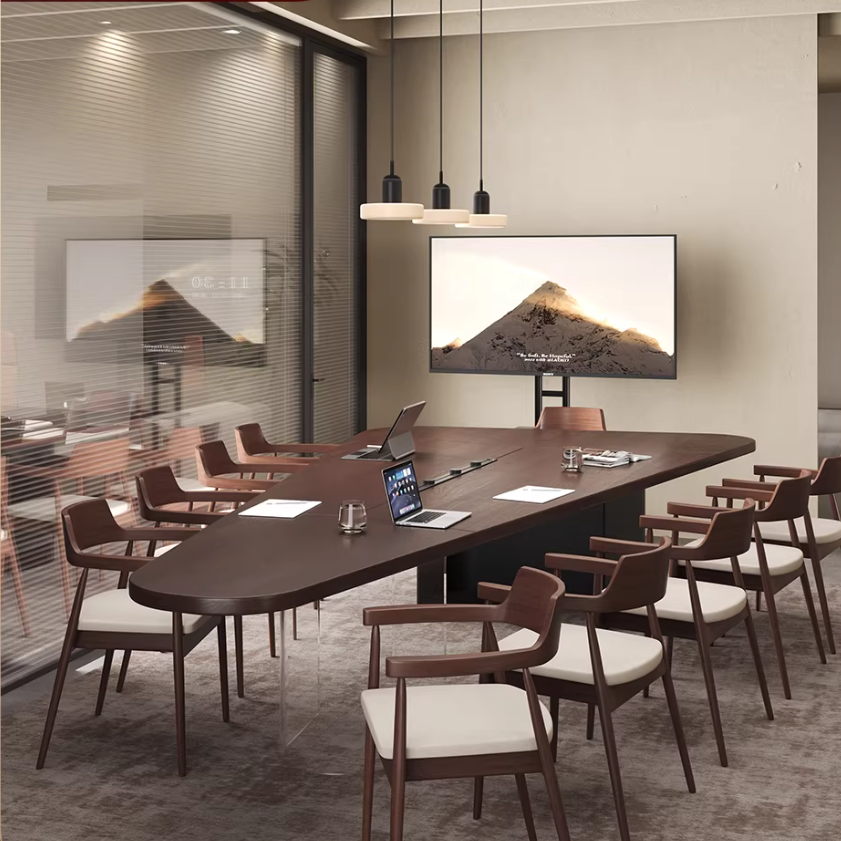 Modern Wing-Shaped Executive Meeting Table – Geometric Office Desk MT-028