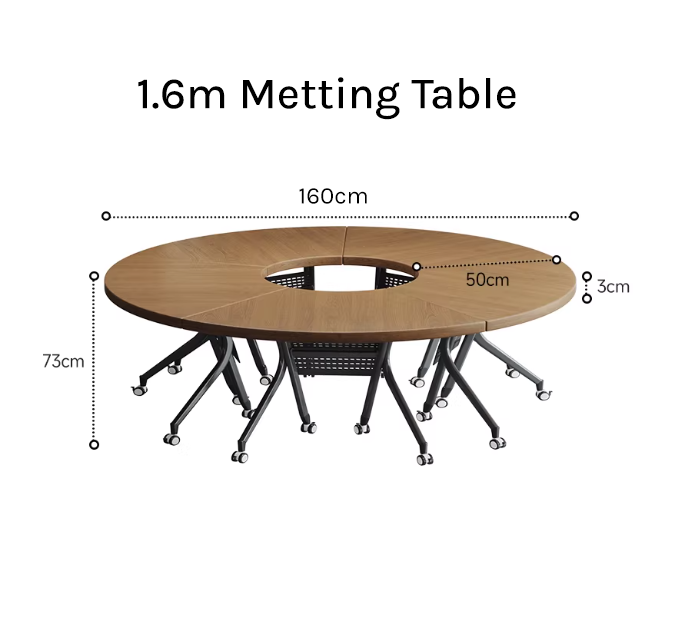 Modular Circular Meeting Table – Modern Flexible Office Training Desk MT-029