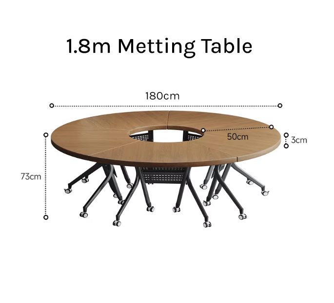 Modular Circular Meeting Table – Modern Flexible Office Training Desk MT-029