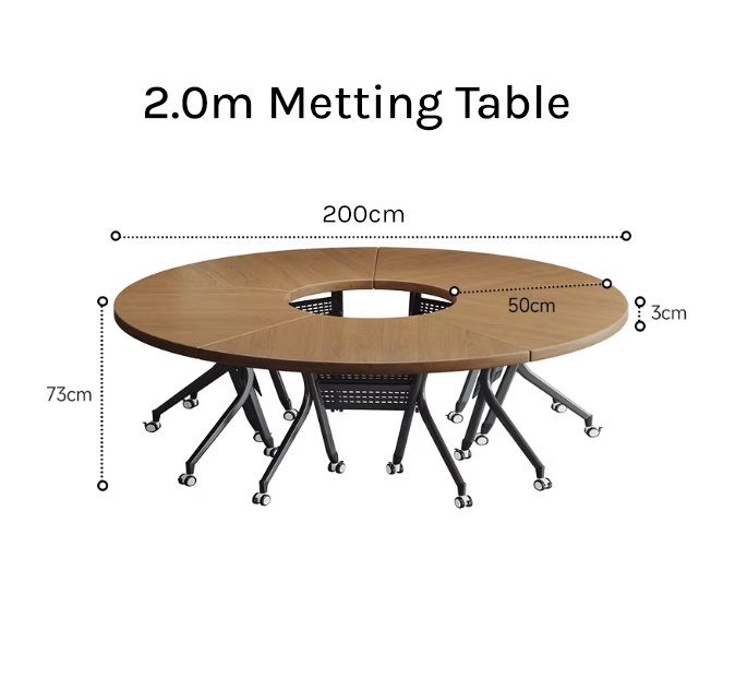 Modular Circular Meeting Table – Modern Flexible Office Training Desk MT-029
