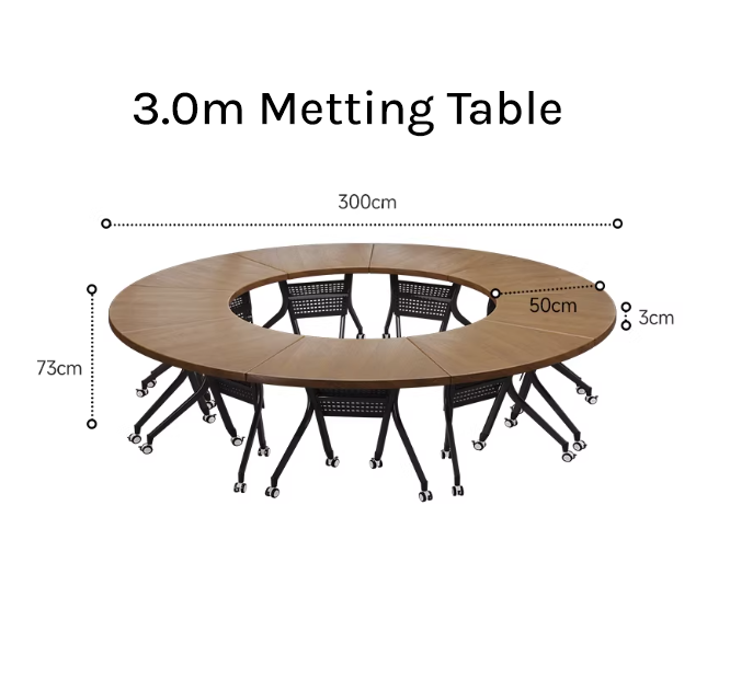 Modular Circular Meeting Table – Modern Flexible Office Training Desk MT-029